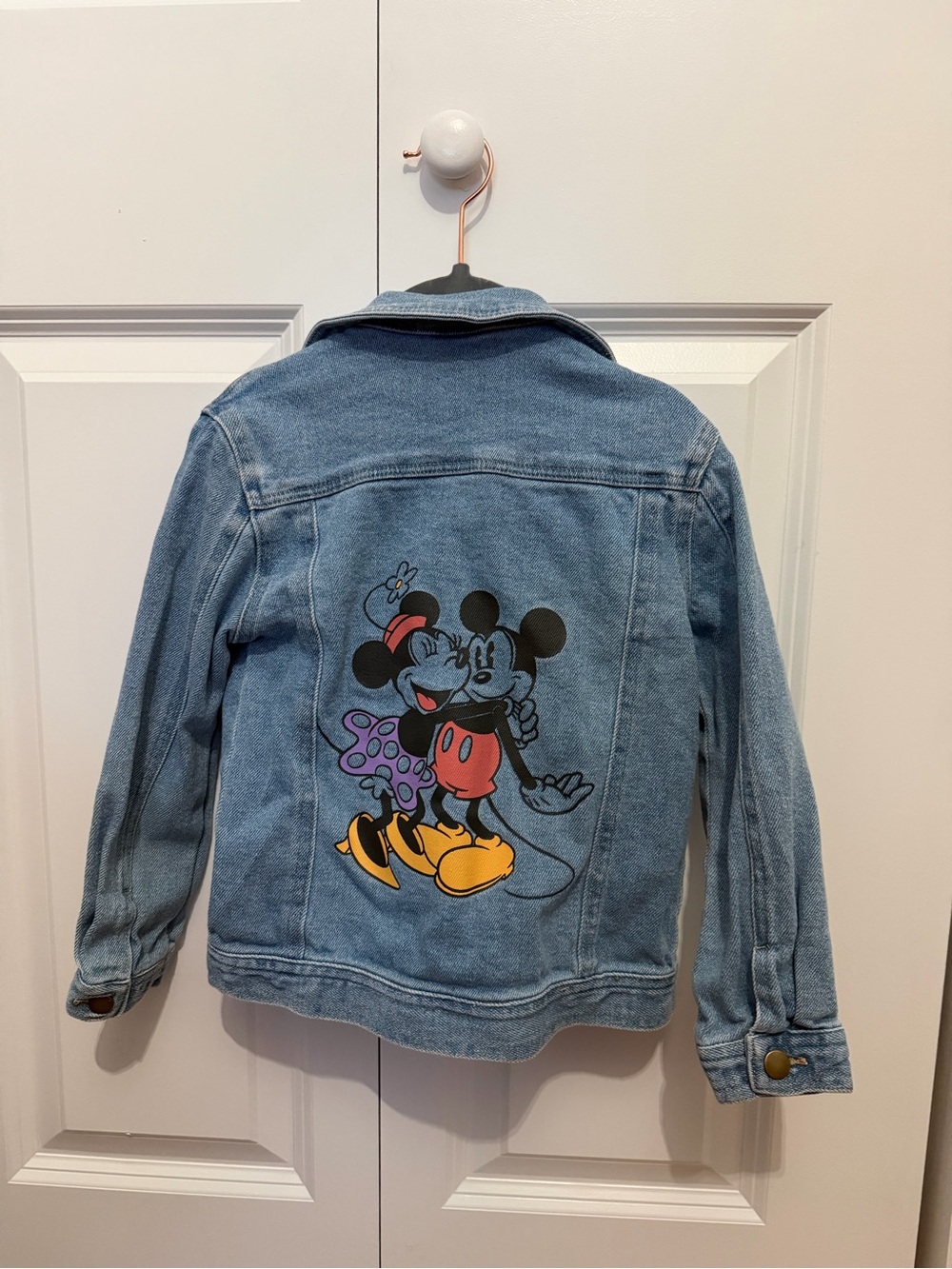 Kids Denim Jacket with Mickey & Minnie Graphic - Blue